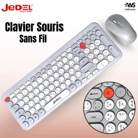 COMBO SANS FIL WIRELESS CLAVIER MOUSE OFFICE JEDEL WS682